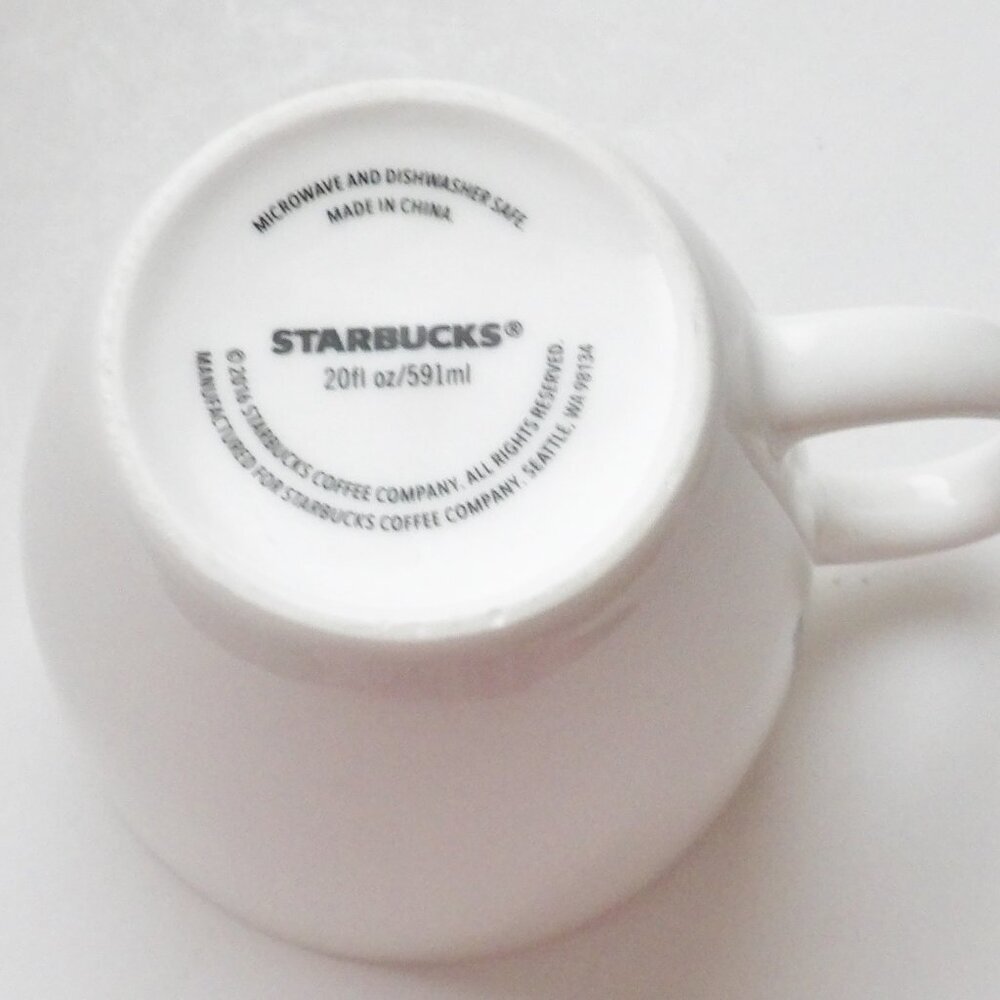 Starbucks 2016 Christmas Coffee Mug MERRY BRIGHT JOLLY Large 20 Oz. Size - Picture 7 of 7